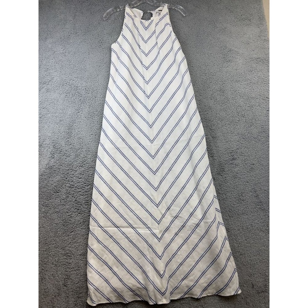 NEW J.CREW LADIE'S WHITE LINEN /COTTON LONG SLEEVELESS DRESS SIZE 00